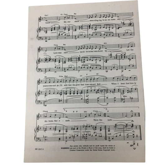 ''Autumn Serenade'' Vintage 1945 Sheet music - A+ Stuff - SHEET MUSIC - A+ Stuff