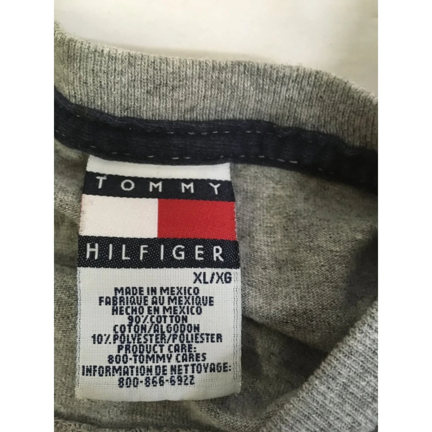Mens Size XL Long Sleeved Tommy Hilfiger Gray Shirt - A+ Stuff