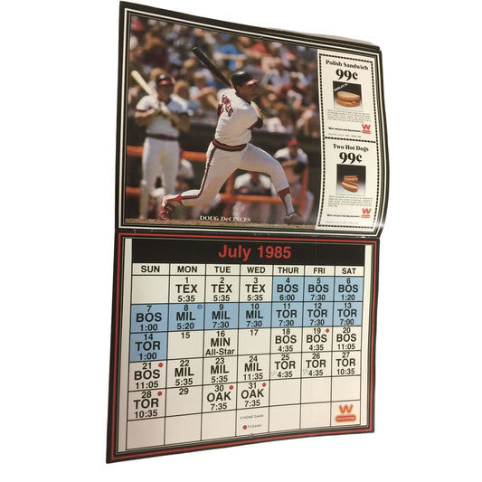 Vintage Collectible 25th Silver Anniversary Season Baseball Calendar