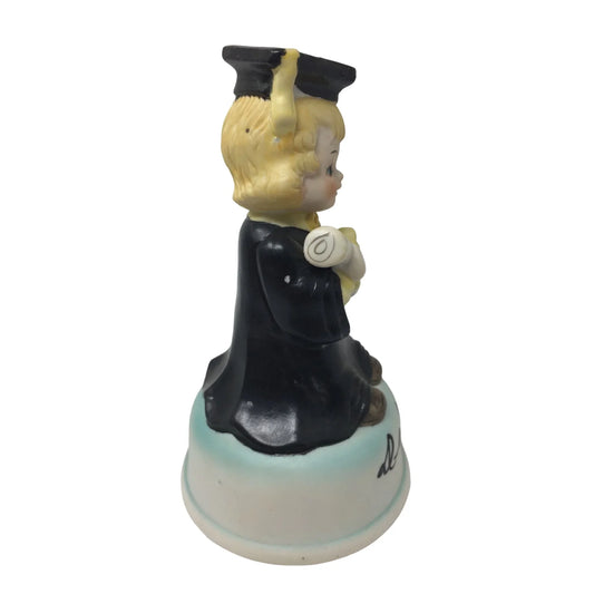 Vintage 1984 Schmid Music Box Girl Graduating, Holding Diploma - A+ Stuff