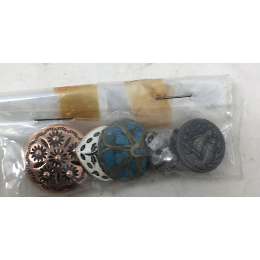Vintage Miscellaneous Buttons for Jewelry/Clothing- Bag of 5 A+ Stuff A+ Stuff