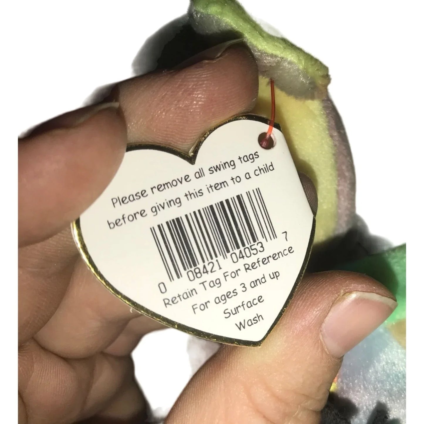 TY The Beanie Babies Collection Original "Peace" Feb. 1, 1996 Bear - A+ Stuff