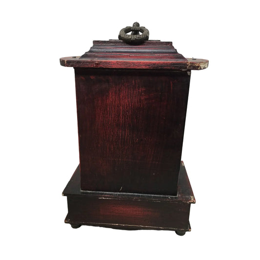 Vintage Battery Operated Wooden Clock with Storage Drawer- Working! - A+ Stuff