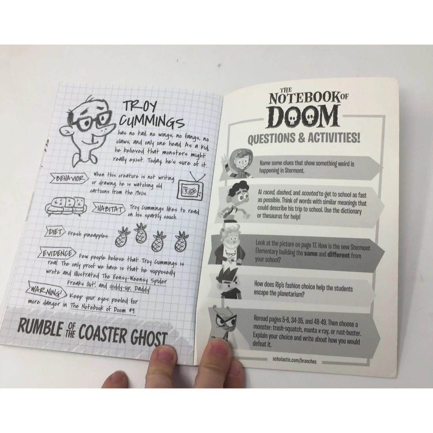 The Notebook of Doom by Troy Cummings - A+ Stuff