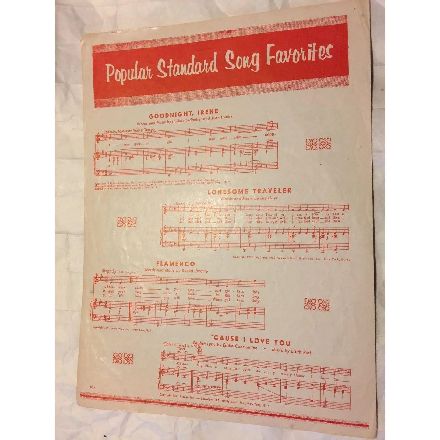 Band of Gold by Bob Musel & Jack Taylor Ludlow Music Inc. Vintage Sheet music - A+ Stuff