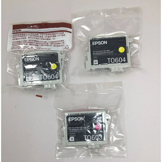 Epson 1- TO603 Magenta/2- TO604 Yellow Inks for Printer- New Factory Sealed - A+ Stuff