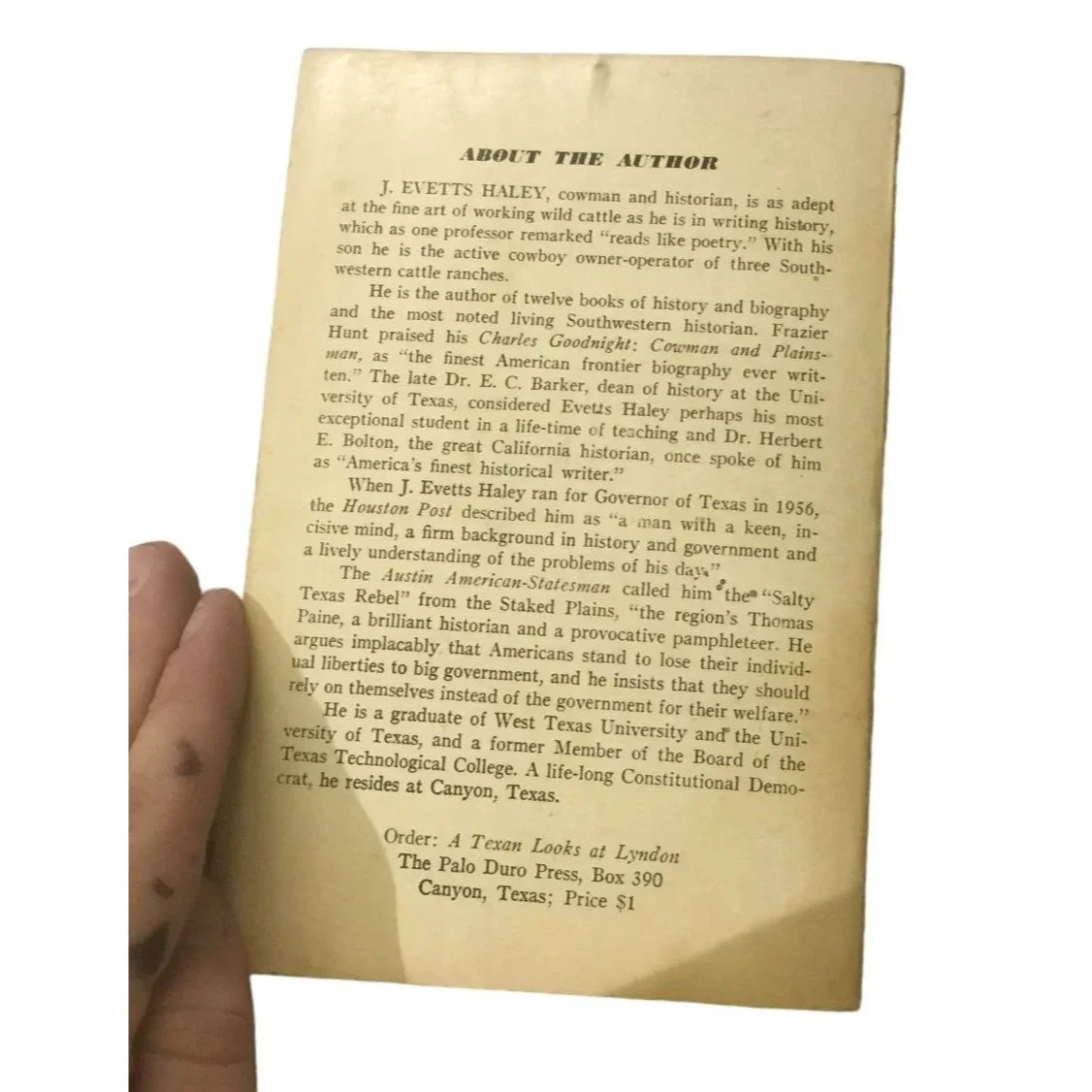 A Texan Looks at Lyndon- A Study in Illegitimate Power by J. Evetts Haley - A+ Stuff