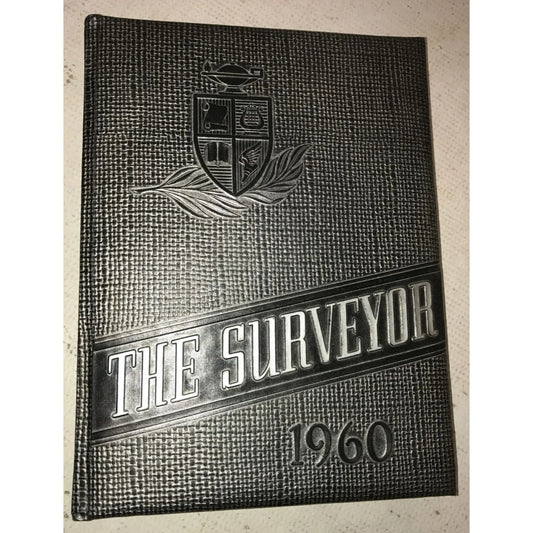 The Surveyor Vintage 1960 Washington Junior High Hardcover Yearbook - A+ Stuff