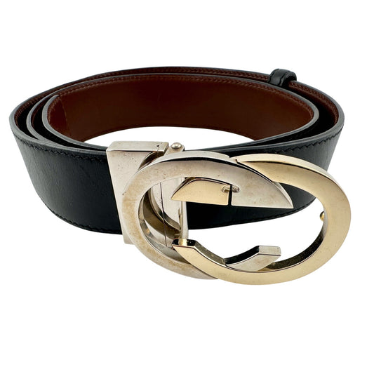 Gucci Interlocking G Logo Belt - Black