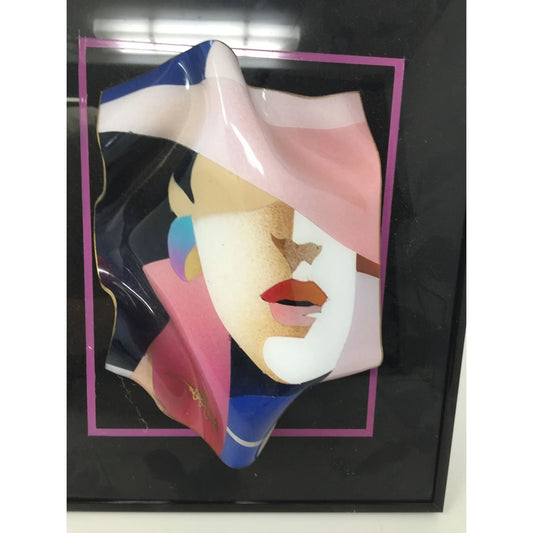 Nieleen Colorful Rectangular 3D Wall Art/Decor of Woman's Face - 10 by 12 inches - A+ Stuff