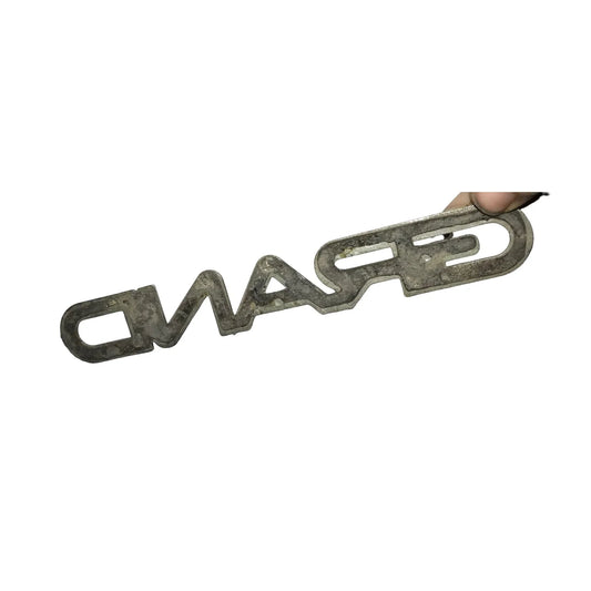 GRAND Silver Vehicle Hood Ornament/Auto Emblem Patch - A+ Stuff