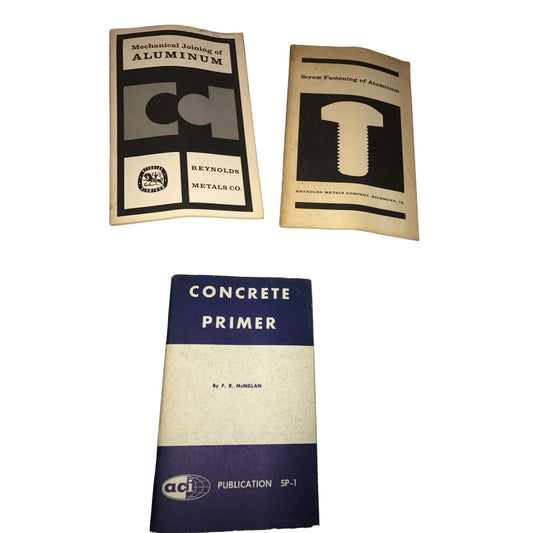 Manufacturing Pamphlets-concrete primer-mechanical joining of aluminum-screw fastening of aluminum - A+ Stuff