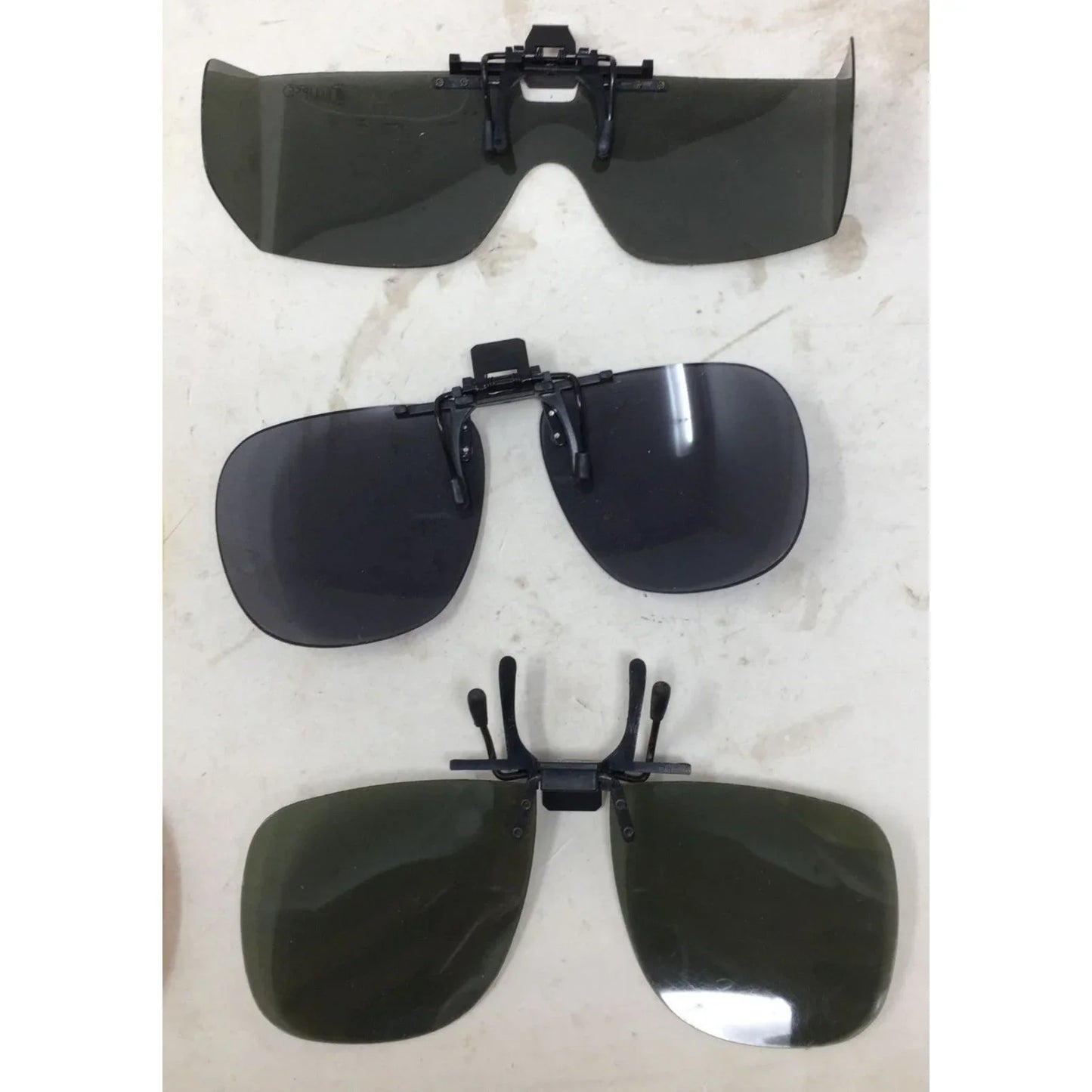 Clip On/Flip Up Sunglasses Lenses (6 Total) (3 Black/Gray, 2 Yellow, 1 Brown) A+ Stuff A+ Stuff