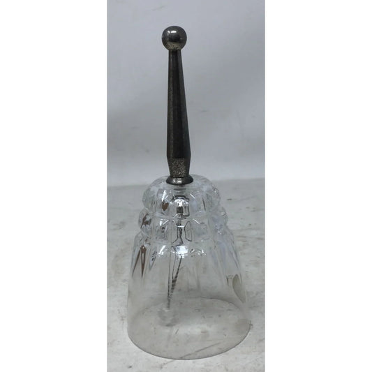 Vintage Princess House Crystal Glass Dinner Wedding Hand Bell w/ Silverplate handle A+ Stuff A+ Stuff