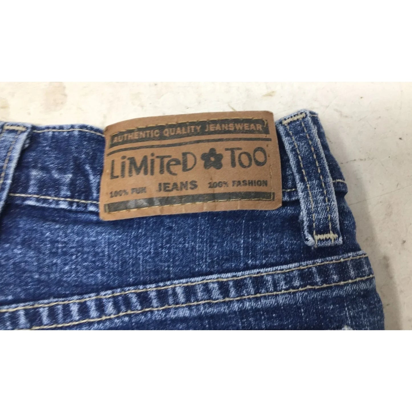 Limited Too Girls Size 12 SLIM Jean Denim Shorts w/ Pockets - A+ Stuff