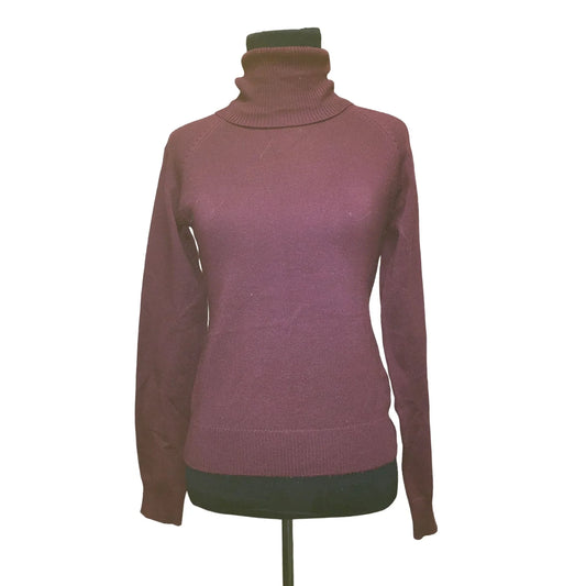 Hennes Womens Size Small Maroon/Burgundy Colored Turtleneck Shirt - A+ Stuff