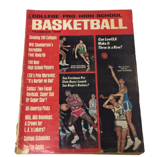 BASKETBALL YEARBOOK 1969 College Pros HS Vintage Magazine - A+ Stuff - Magazines - A+ Stuff
