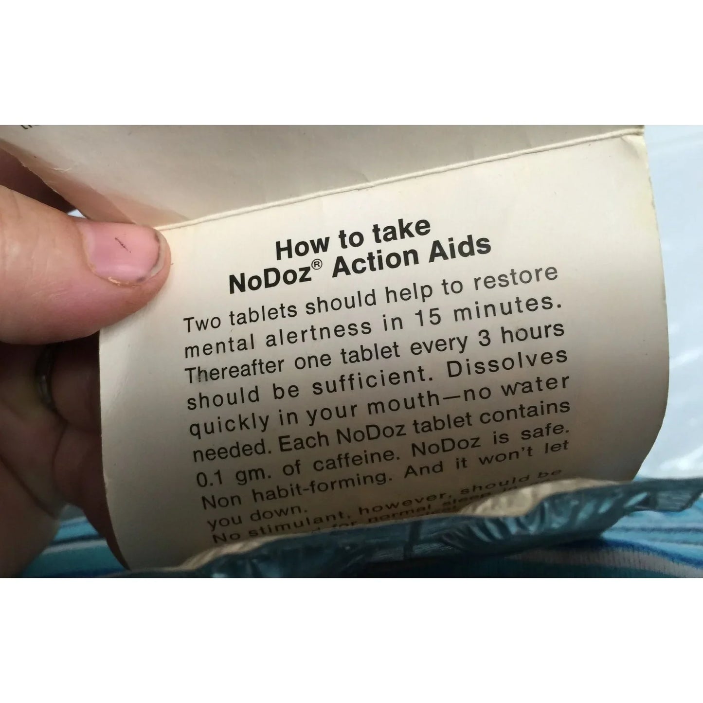 Vintage Sample of NoDoz Action Aids "How to fight the monotony of driving" - A+ Stuff