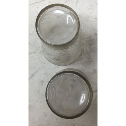 Set of 2 Clear Glass Shot Glasses w/ Honeycomb Pattern - A+ Stuff