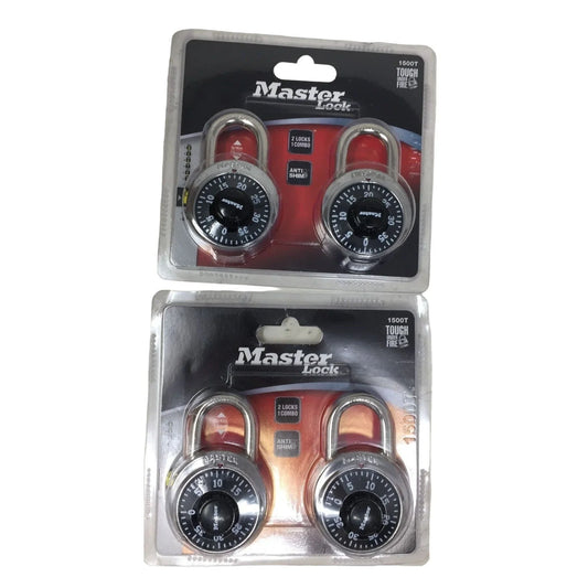 Master Lock Dial Combination Locks Anti- Shim - Two 2 Packs (4 Locks Total) master lock A+ Stuff