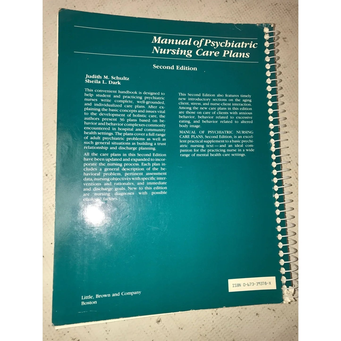 Manual of Psychiatric Nursing Care Plans 2nd Edition - Judith Schult and Shelia Dark - A+ Stuff