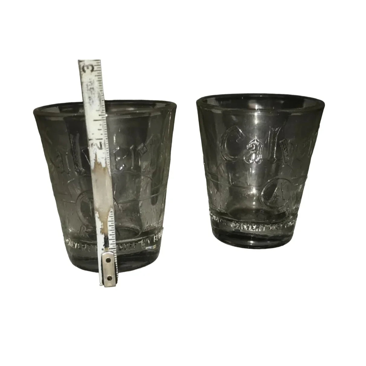 Calvert Reserve A & B Set of Two Clear Shot Glasses - A+ Stuff