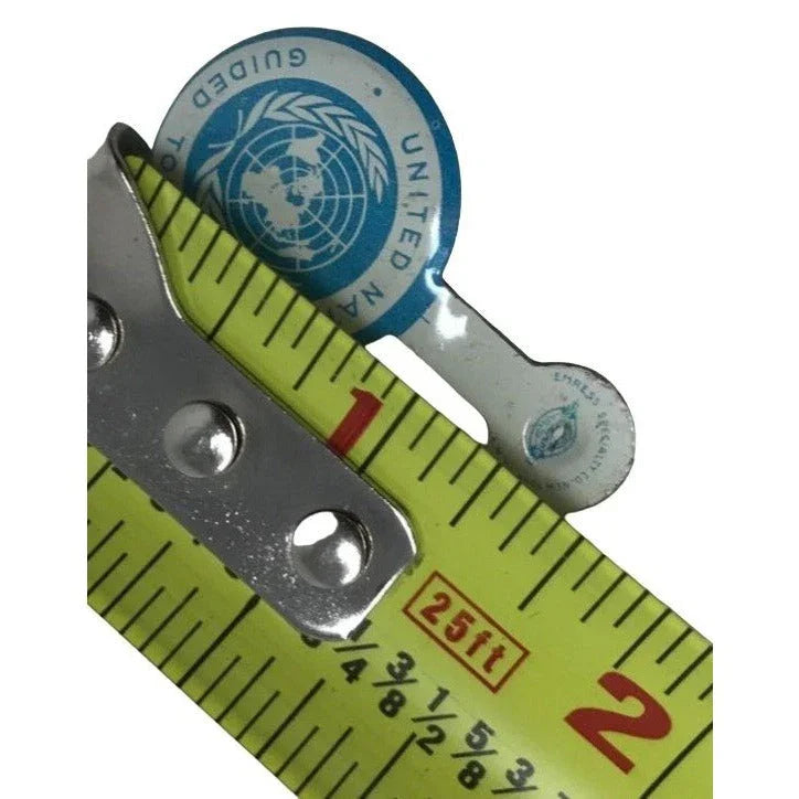 Vintage 1960's United Nations Guided Tour Travel Ephemera Souvenir Button/ Pin- Blue and White United Nations Guided Tours A+ Stuff