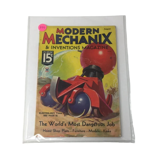 Vintage Aug. 1935 Modern Mechanix & Inventions Magazine - A+ Stuff