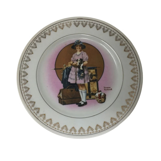Vintage Collectible Plate "Vacations Over'' by Norman Rockwell - A+ Stuff