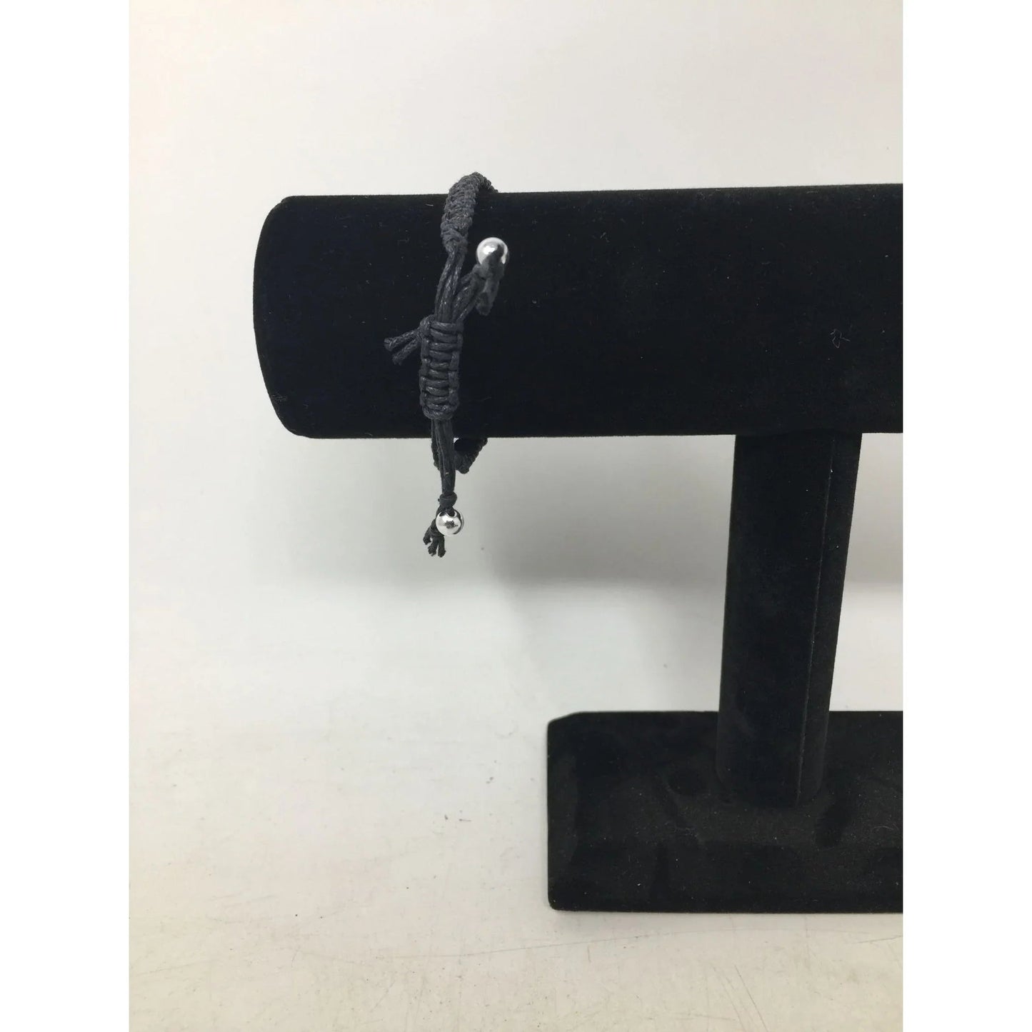 Black Bracelet with Silver Tone Pendant that says ''Music'' in Cursive - A+ Stuff - Bracelet - A+ Stuff