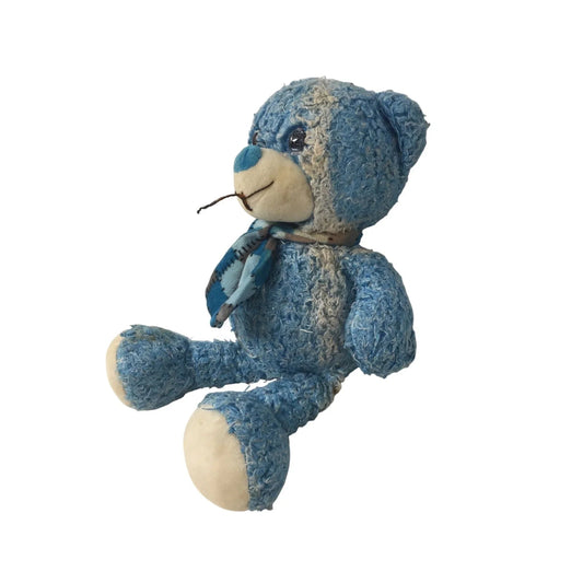Blue Teddy Bear Plush Stuffed Animal Toy wearing a Blue Scarf - A+ Stuff - Stuffed Animals - A+ Stuff