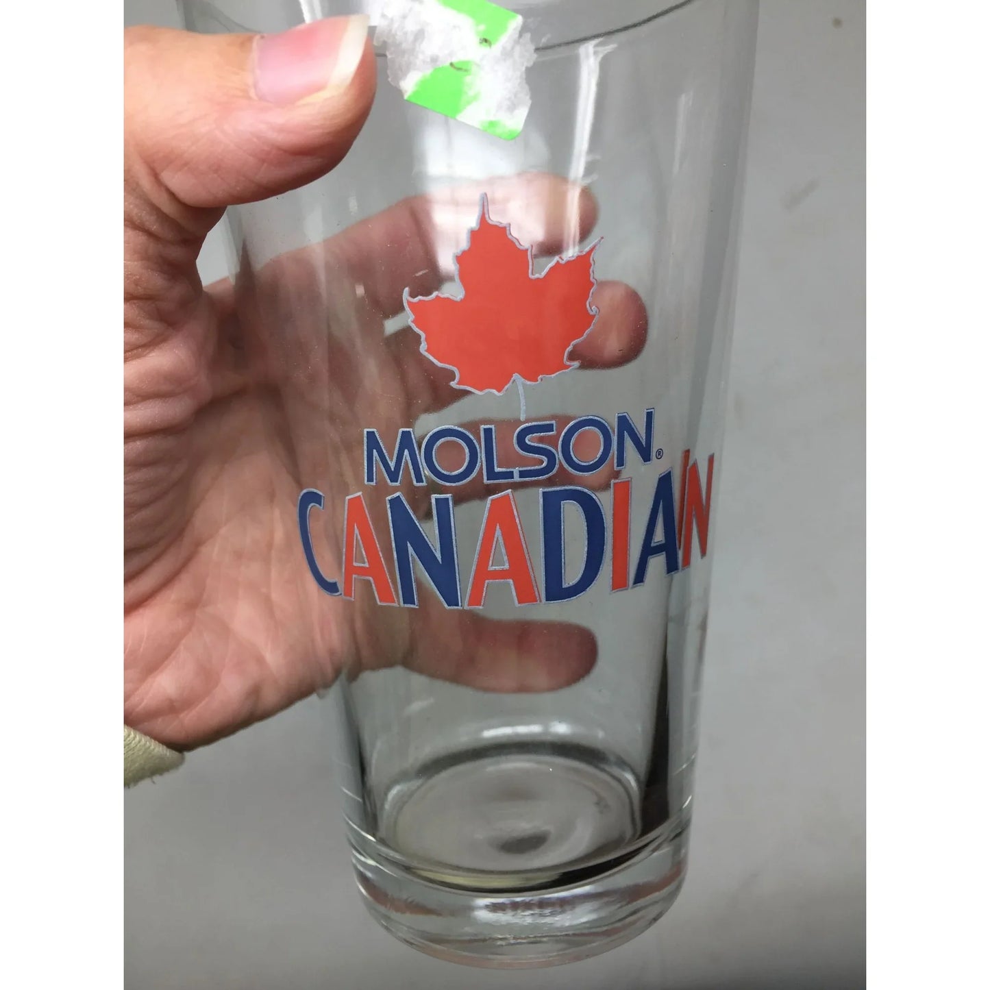 Vintage MOLSON CANADIAN Clear Glass Cup with number 32 On The Bottom - A+ Stuff