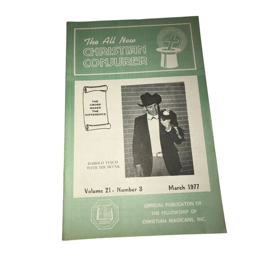 Set of 6 Vintage 1977 CHRISTIAN CONJURER magazine periodicals - tricks features - A+ Stuff