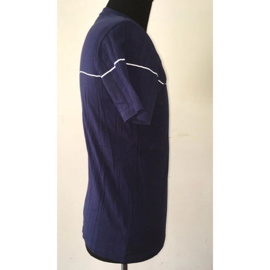 DKNY JEANS Mens Size Medium V Neck tee Shirt Navy Blue - A+ Stuff