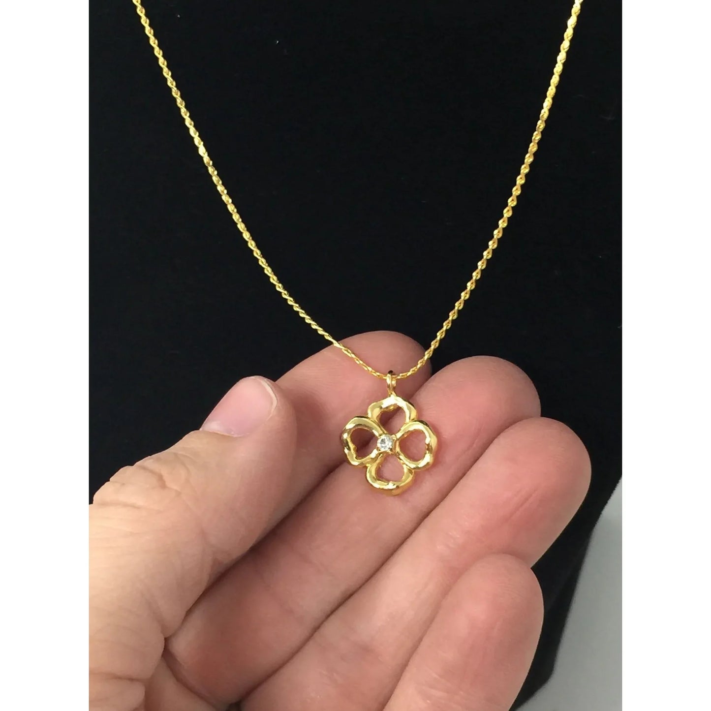 Women's Gold Toned Matching Flower Necklace and Earrings - A+ Stuff