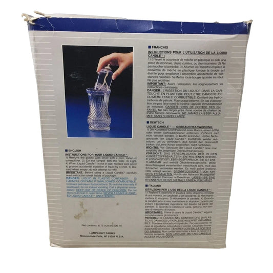 Lamplight Carillon Cut Glass Oil Lamps/Liquid Candle Lamps in Box Lamplight Carillon A+ Stuff