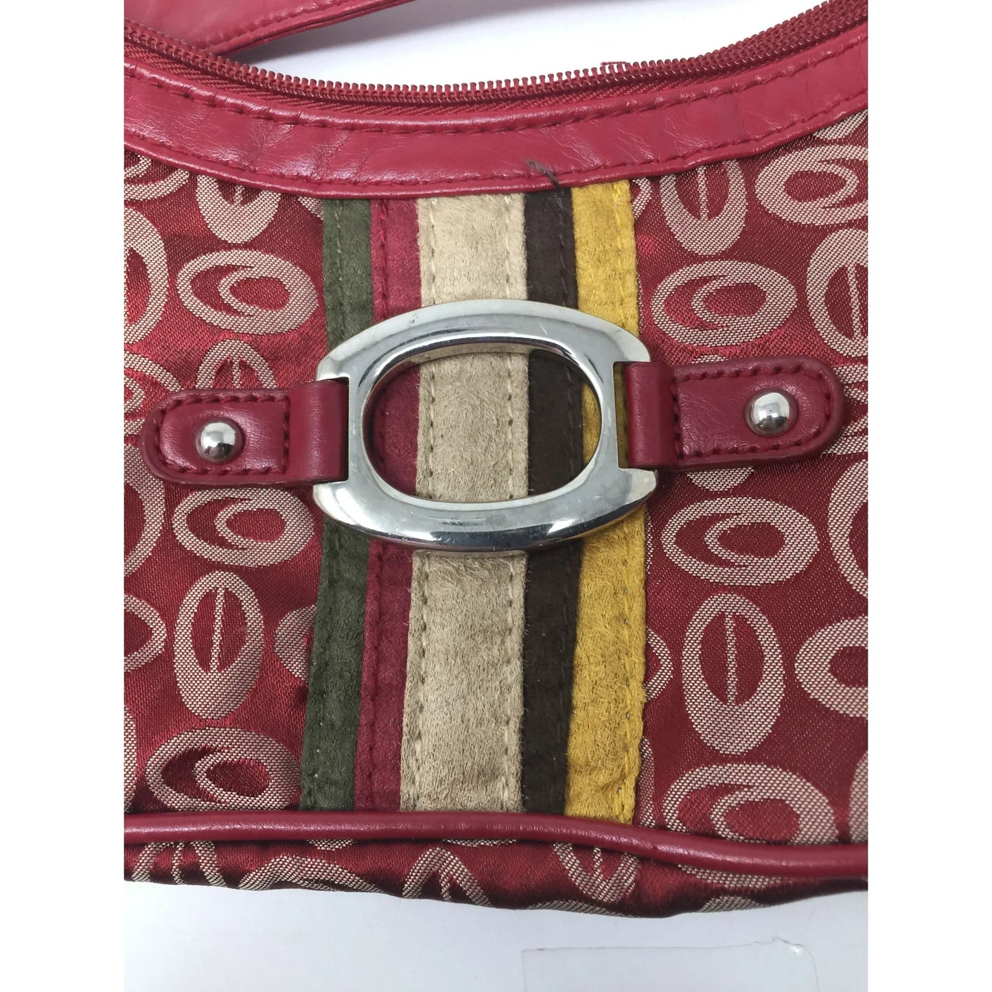 Womens Polyester Small Red Zippered Purse with Handle/Strap - A+ Stuff