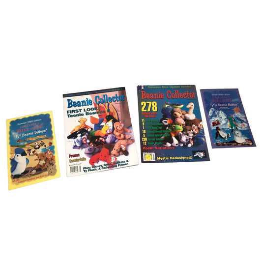 2- 1998 Collector's Value Guides TY's Beanie Babies & 2 Beanie Collector Books - A+ Stuff