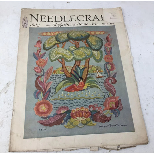 Vintage Collectible Needlecraft The Magazine Of Home Arts July 1931 Needlecraft The Magazine Of Home Arts A+ Stuff