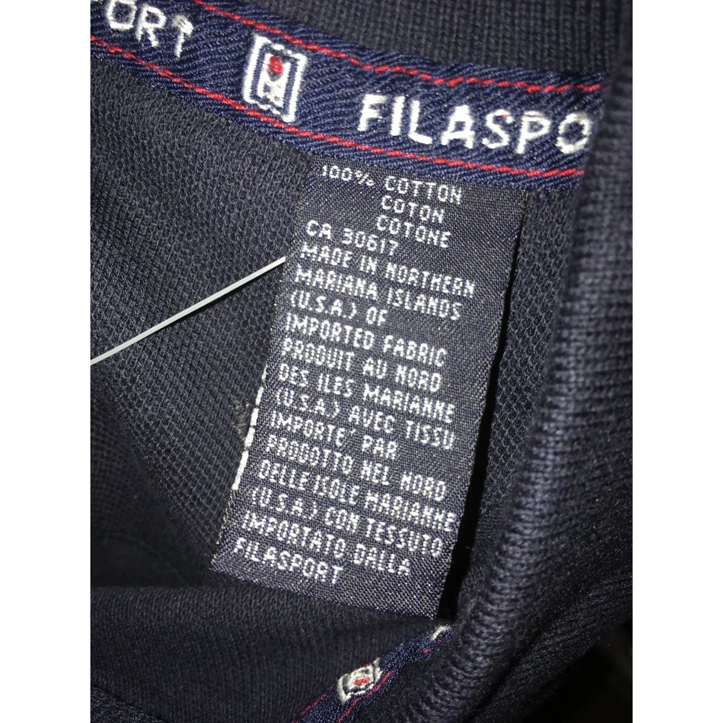 Men's Collared Filasport Navy Blue Shirt Size Medium NWT - A+ Stuff