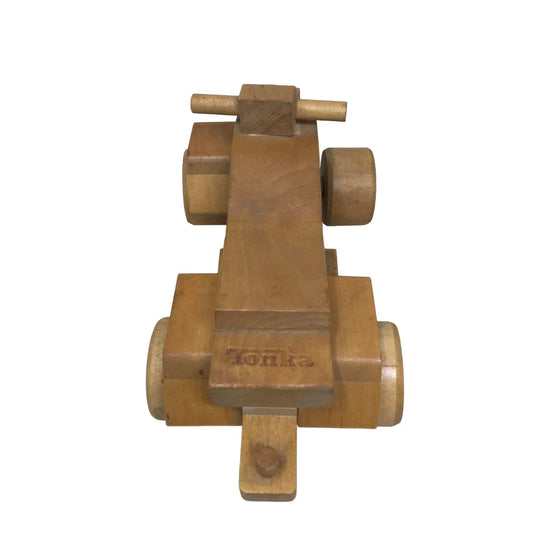 Tonka 4-Wheeler Wood Toy Collectible- Piece of wood is broken off (see pictures) - A+ Stuff