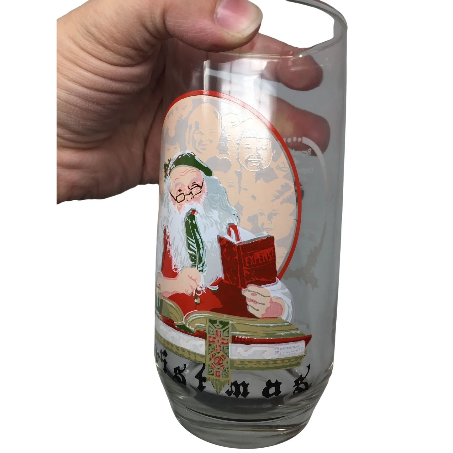 Vintage 1920 Curtis Pub Co Coca Cola Christmas Glass - A+ Stuff
