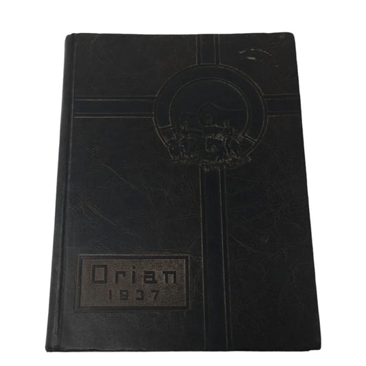Vintage Orian 1937 Highschool Hardcover Yearbook 19th Volume - A+ Stuff