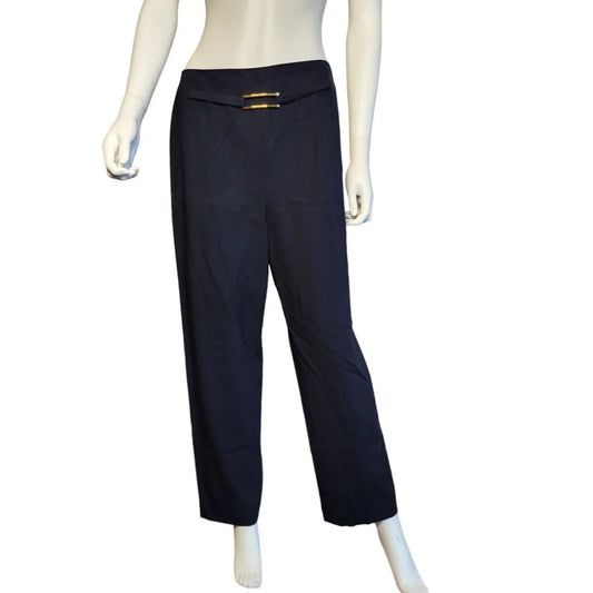 Womens Carlisle Size 8 Navy Blue Pants with Pockets - A+ Stuff