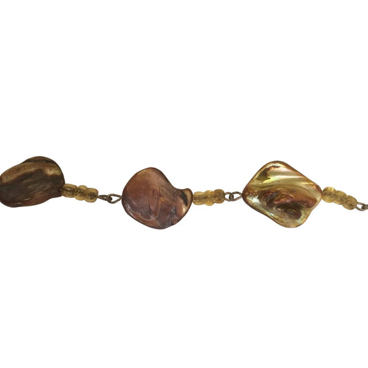 Womens Beaded Brown Shell Necklace- Missing Clasp - A+ Stuff