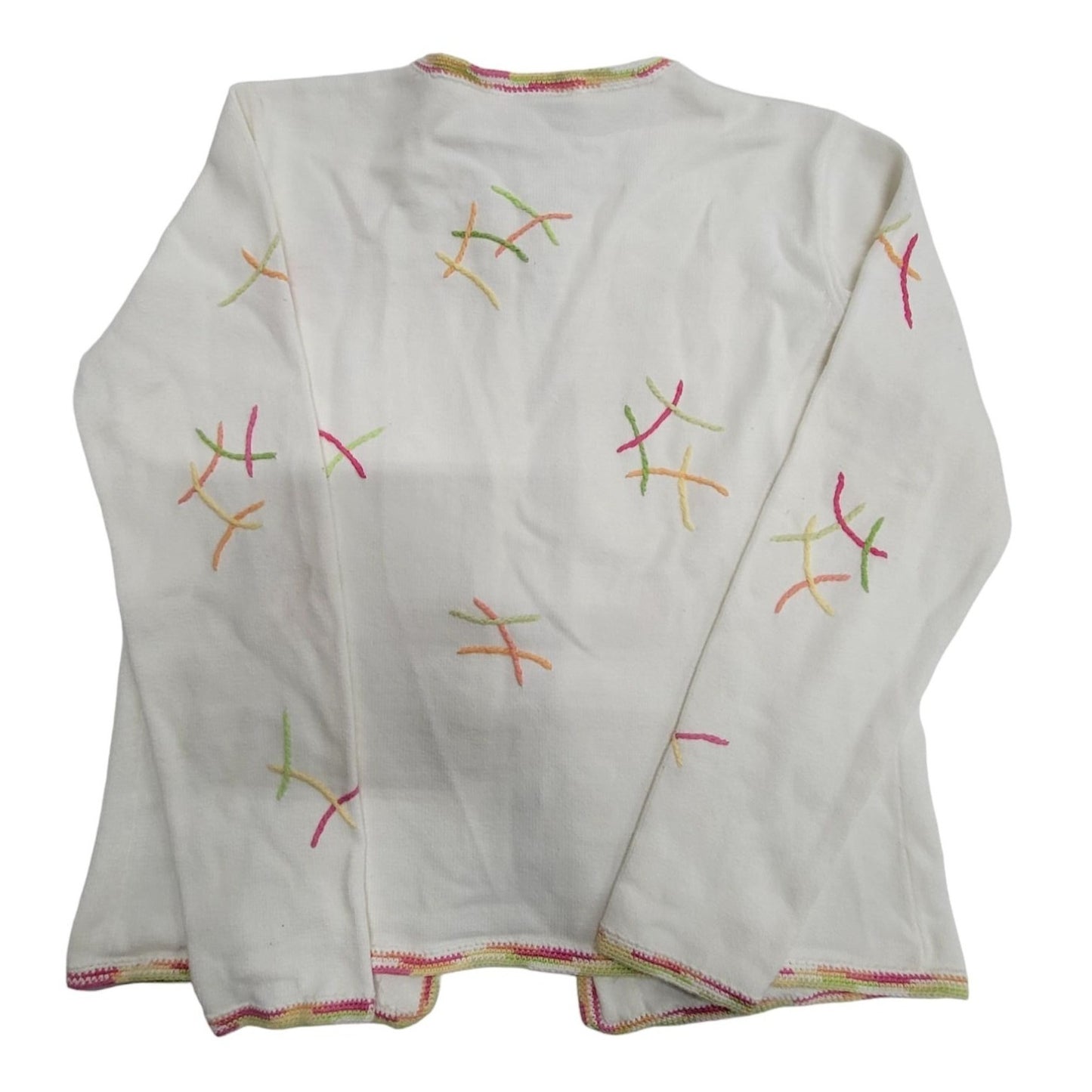 Womens Talbots Size Small Crocheted Trim Cardigan Sweater