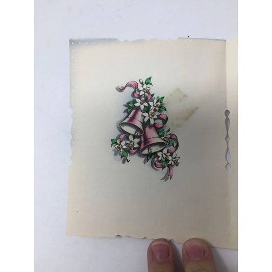 Vintage Wedding Congratulations Miniature Paper Card with Handwritting inside - A+ Stuff