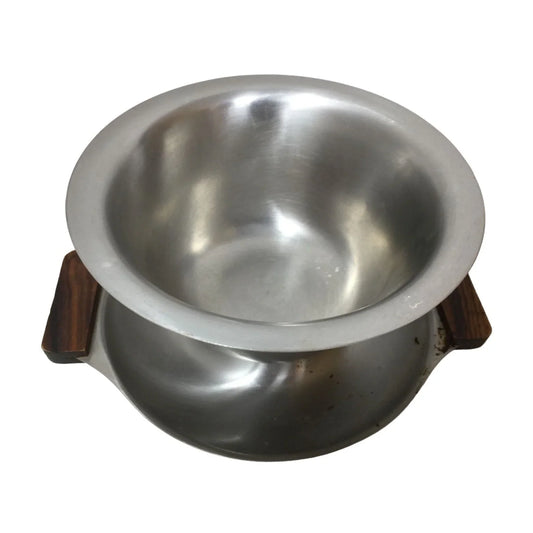 Vintage Japan Stainless Steel Gravy Boat Bowl Dish With Attached Drip Plate A+ Stuff A+ Stuff