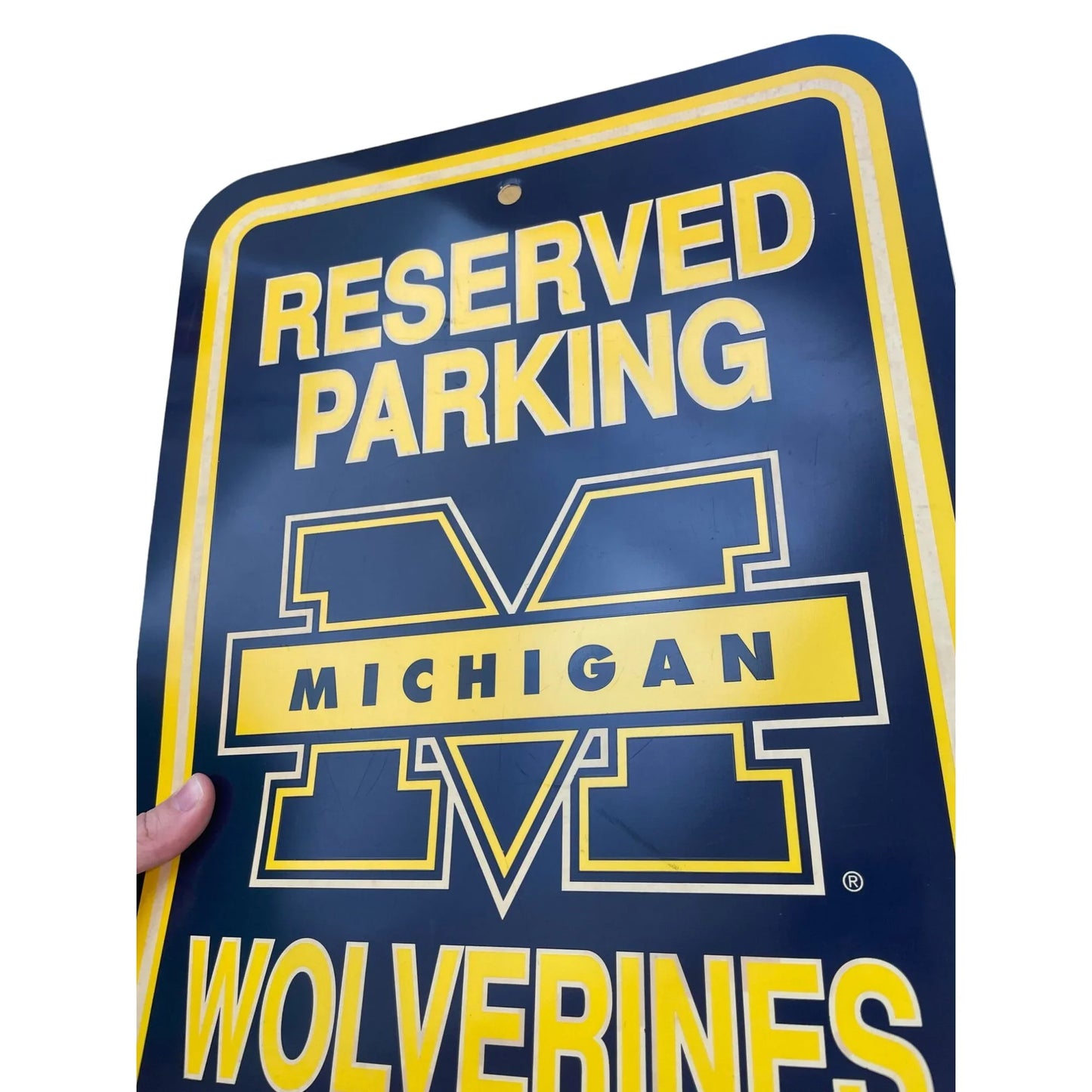 Reserved Parking Michigan Wolverines Fans Only Street Sign (About 18"x15") - A+ Stuff