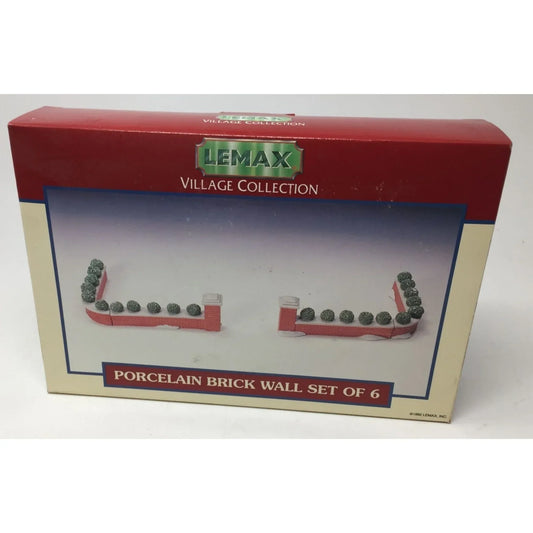 Lemax Village Collection Dickensvale Porcelain Brick Wall Set of 6 #23059 - A+ Stuff